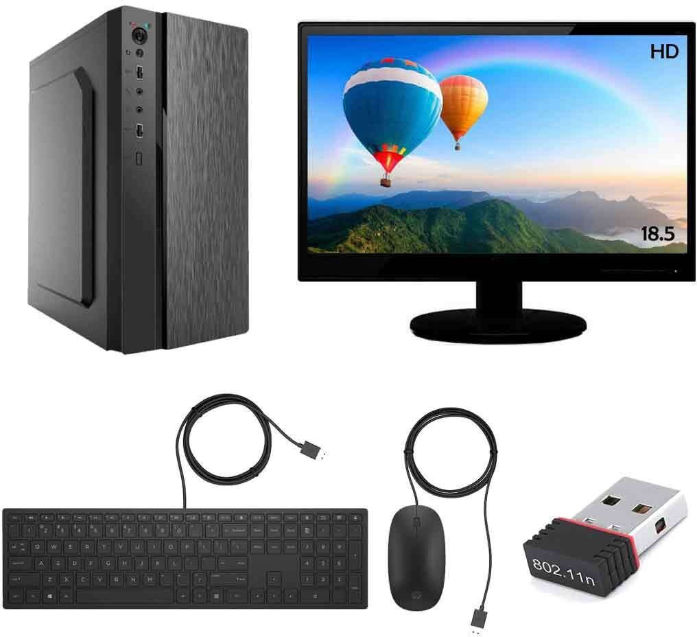 DZAB Assembled Computer Core i3 (4 GB DDR3/500 GB/120 GB SSD/Windows 10 Home/512 MB/18.5 Inch Screen/DZABAllinone Core i3) image 1