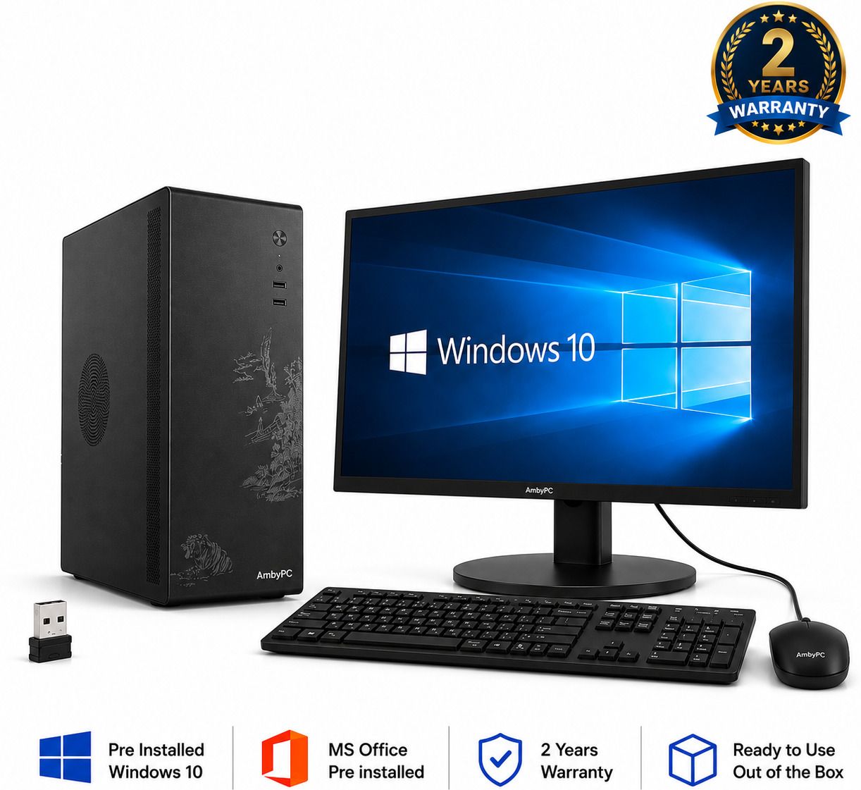 powerx V100 SFF Assembled Desktop Full-Set Core i5 (7th Gen) (8 GB DDR4/256 GB SSD/Windows 10 Pro/19 Inch Screen/V100 SFF) with MS Office-image-19