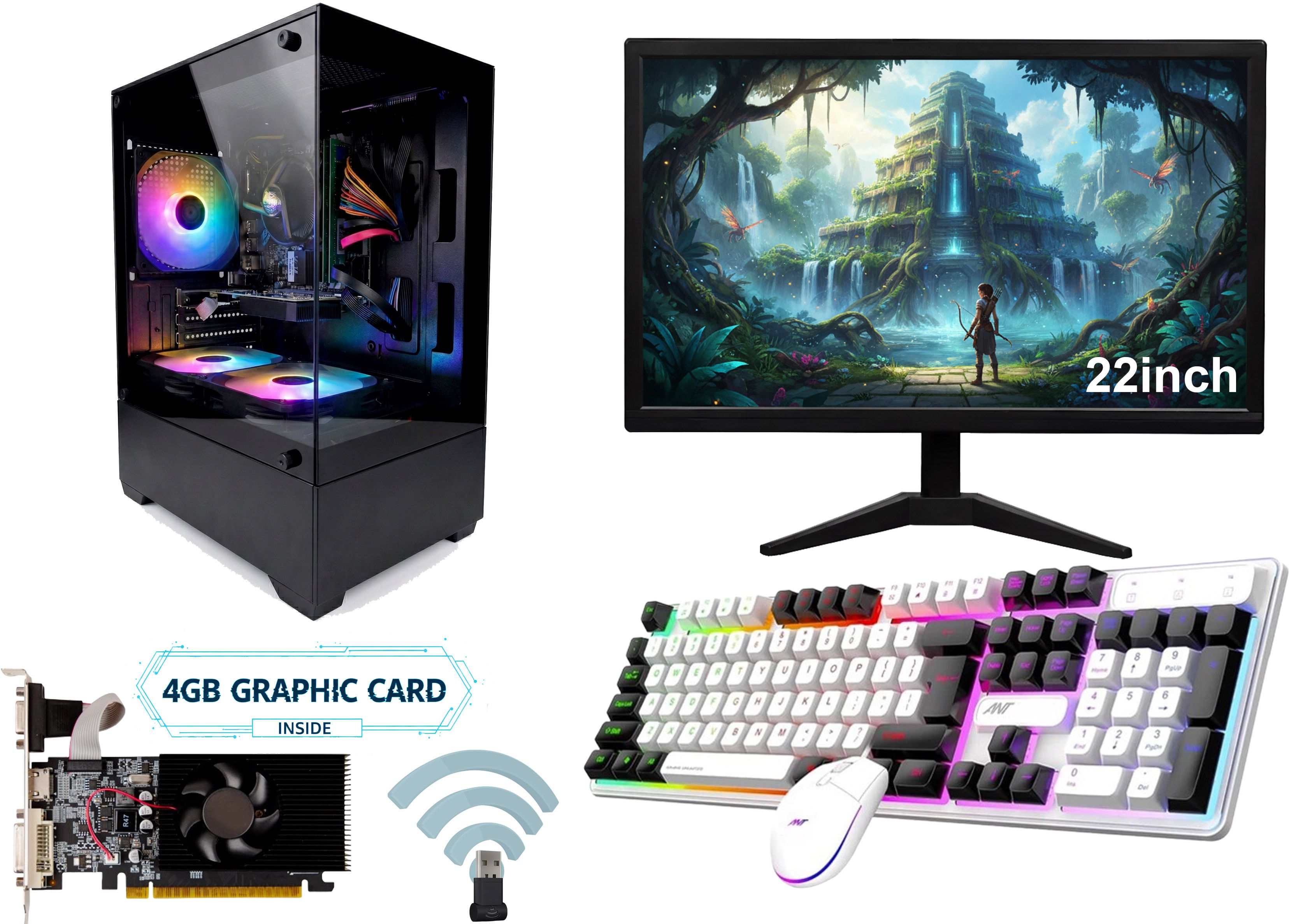 LUISA GAMING ICECAP Core i7 (16 GB Unified/500 GB/256 GB SSD/Windows 11 Home/4GB GRAPHIC CARD/22 Inch Screen/ICECAP i7-3770-4GB GPU-16GB RAM-256GB SSD-500GB HDD-22In Display-M&Keybord-WIFI) with MS Office-image-35