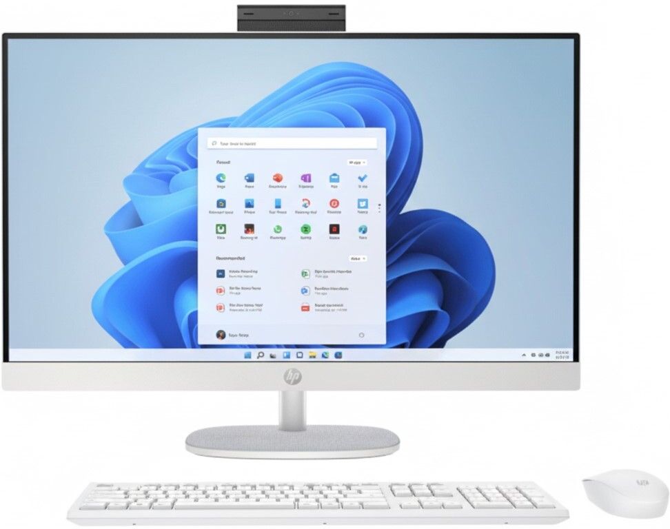 HP All-in-One 24 Ryzen 3 Quad Core (8 GB LPDDR5/Windows 11 Home/23.8 Inch Screen/All-in-One 24-cr0014)