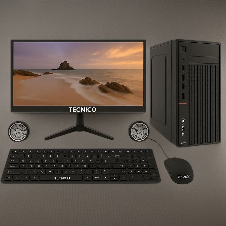 TECNICO Core i3-4130 Core i3 (4th Gen) (8 GB DDR3/128 GB SSD/Windows 11 Home/20 Inch Screen/Desktop Computer All Set, CPU, 20-inch Monitor with Keyboard, Mouse, Speakers)