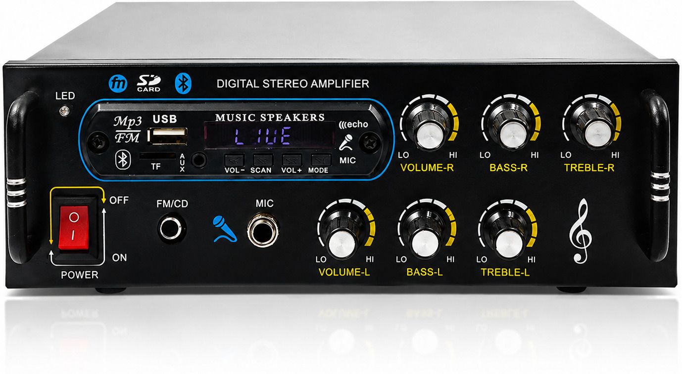Amplifier 4440 Double IC DJ Machine Digital Stereo 5000 W BT/USB//SD Card 120 W AV Power Amplifier-image-29