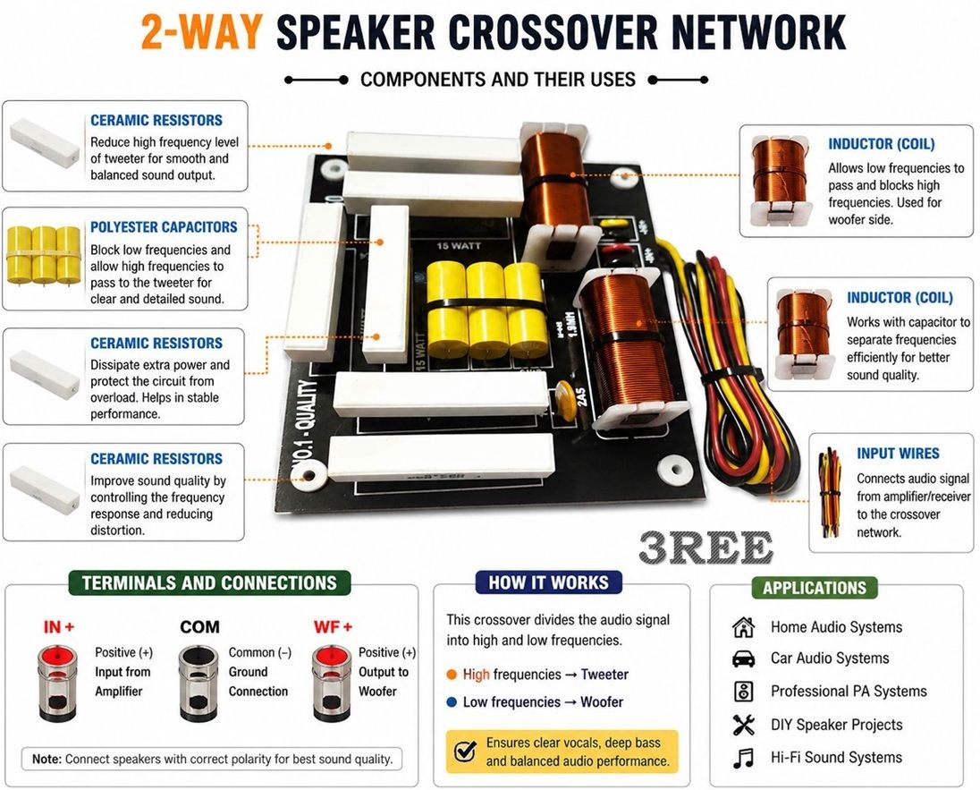 3ree D750 crossover network BOARD -High Frequency 200 W AV Control Amplifier-picture-10
