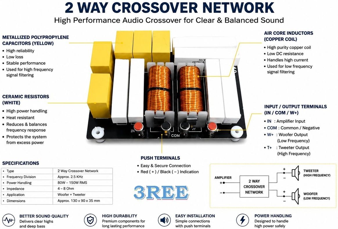 3ree HIGH QUALITY D-518 imported Crossover 518HF High Frequency Network plate 120 W AV Control Amplifier-picture-31