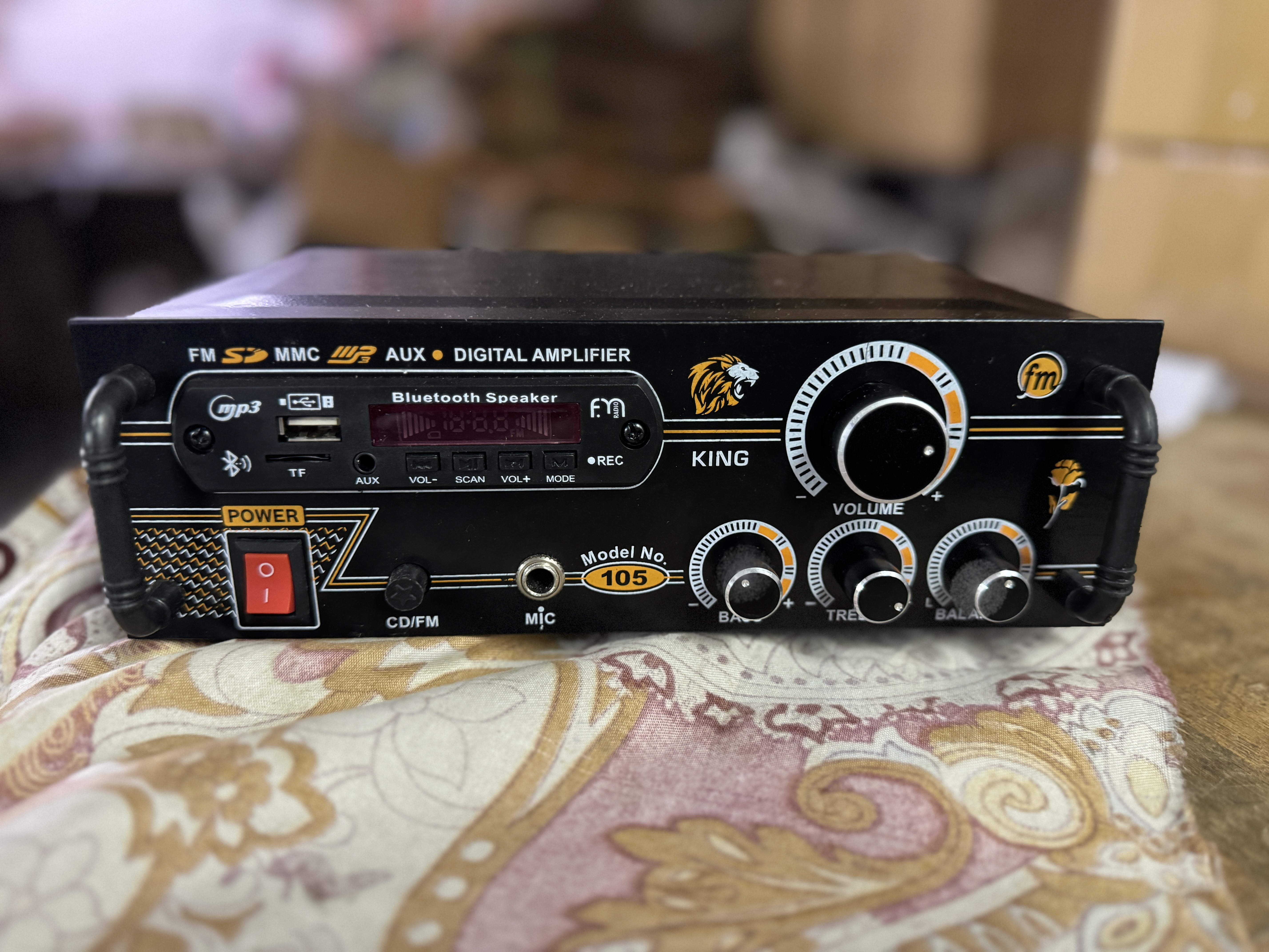 night guard Amplifier Bluetooth/MIC Input/USB/SD Card Slot/FM Radio/AUX Input/Remote Control 160 W AV Power Amplifier image 1