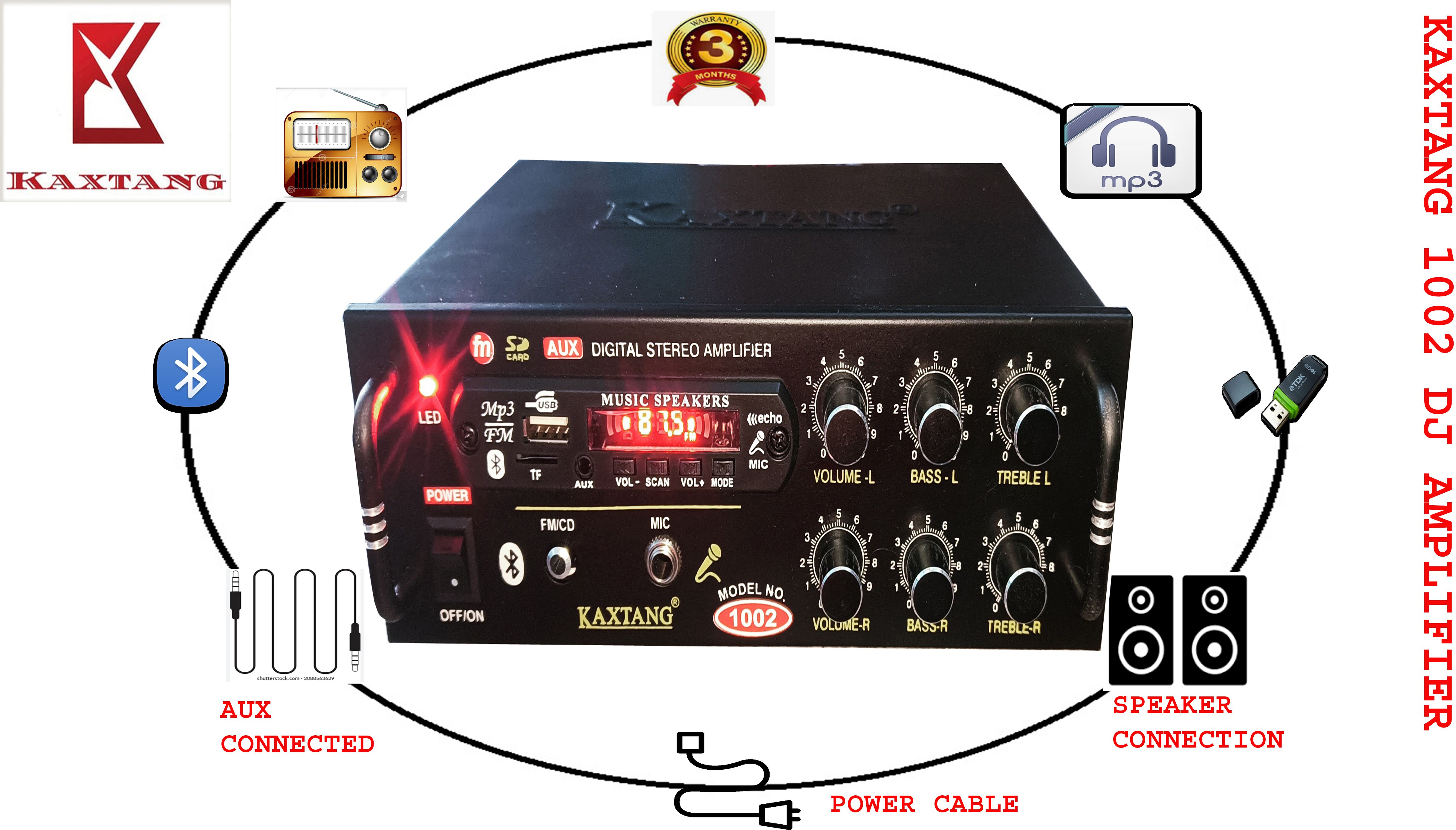 New Series HARRIER 1002 DJ REMIX Bluetooth VERSION 5000 W with BT/USB/AUX/MP 160 W AV Power Amplifier-image-22