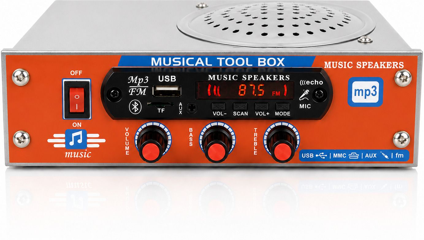 FM Audio Player with AC/DC Multimedia Speaker with Bluetooth, USB, SD Card, Aux 80 W AV Power Amplifier-image-16