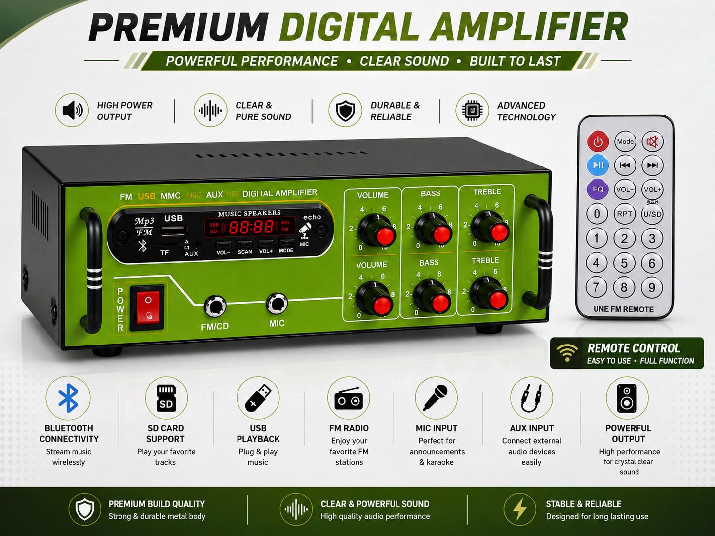 wrx Bluetooth Amplifier Dj Speaker Machine 5000 W,audio player, USB/SDFM Radio 120 W AV Power Amplifier-picture-17