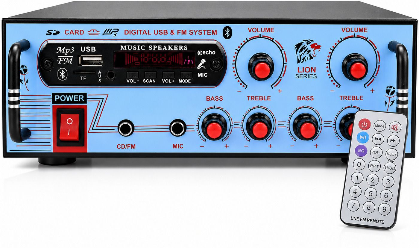 DJMachine Stereo Audio Amplifier home 5000 W Bluetooth USB/SD FM,AUX 120 W AV Power Amplifier-image-39