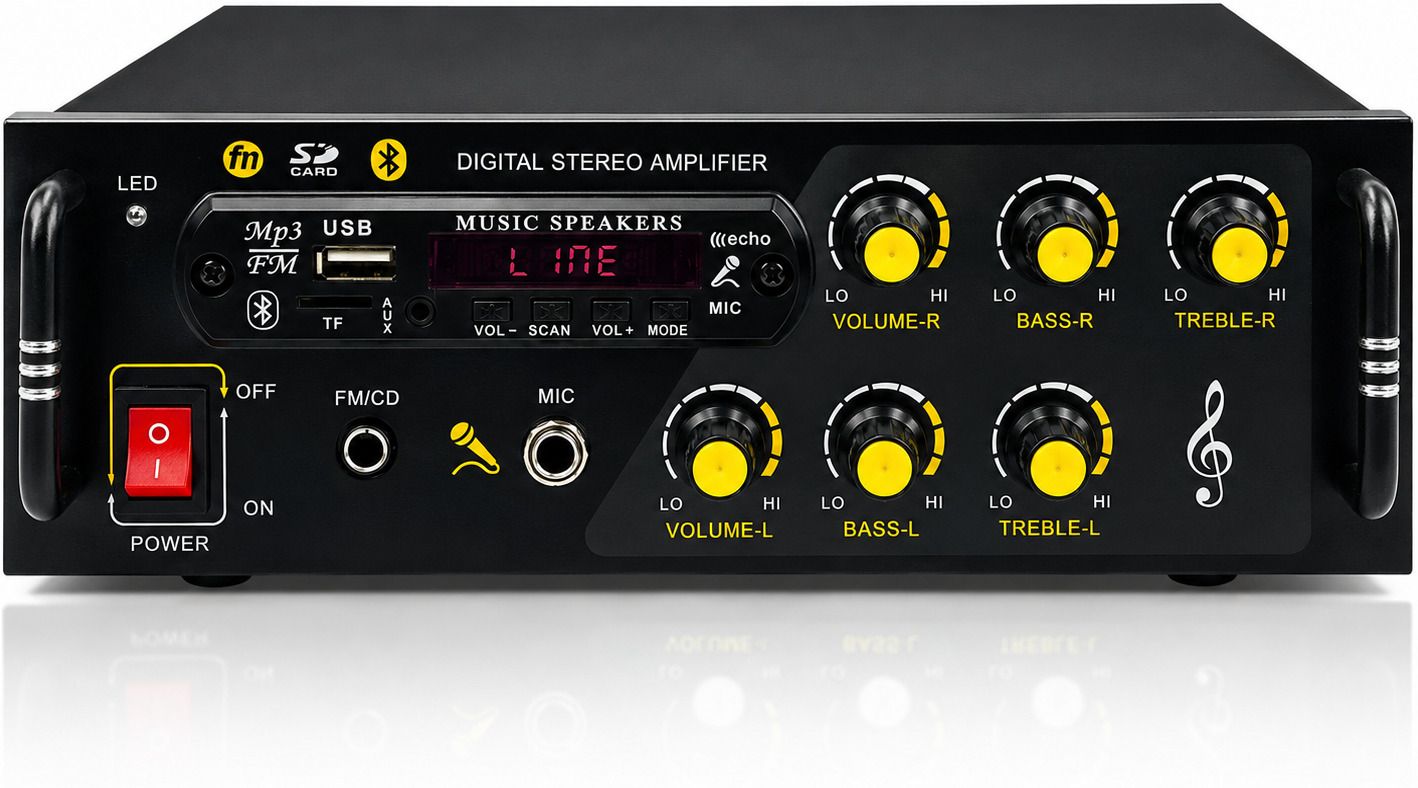 isound Amplifier 5000 W Bluetooth dj speaker machine,AUX/MIC Input/USB/SD Card FM 120 W AV Power Amplifier-picture-22