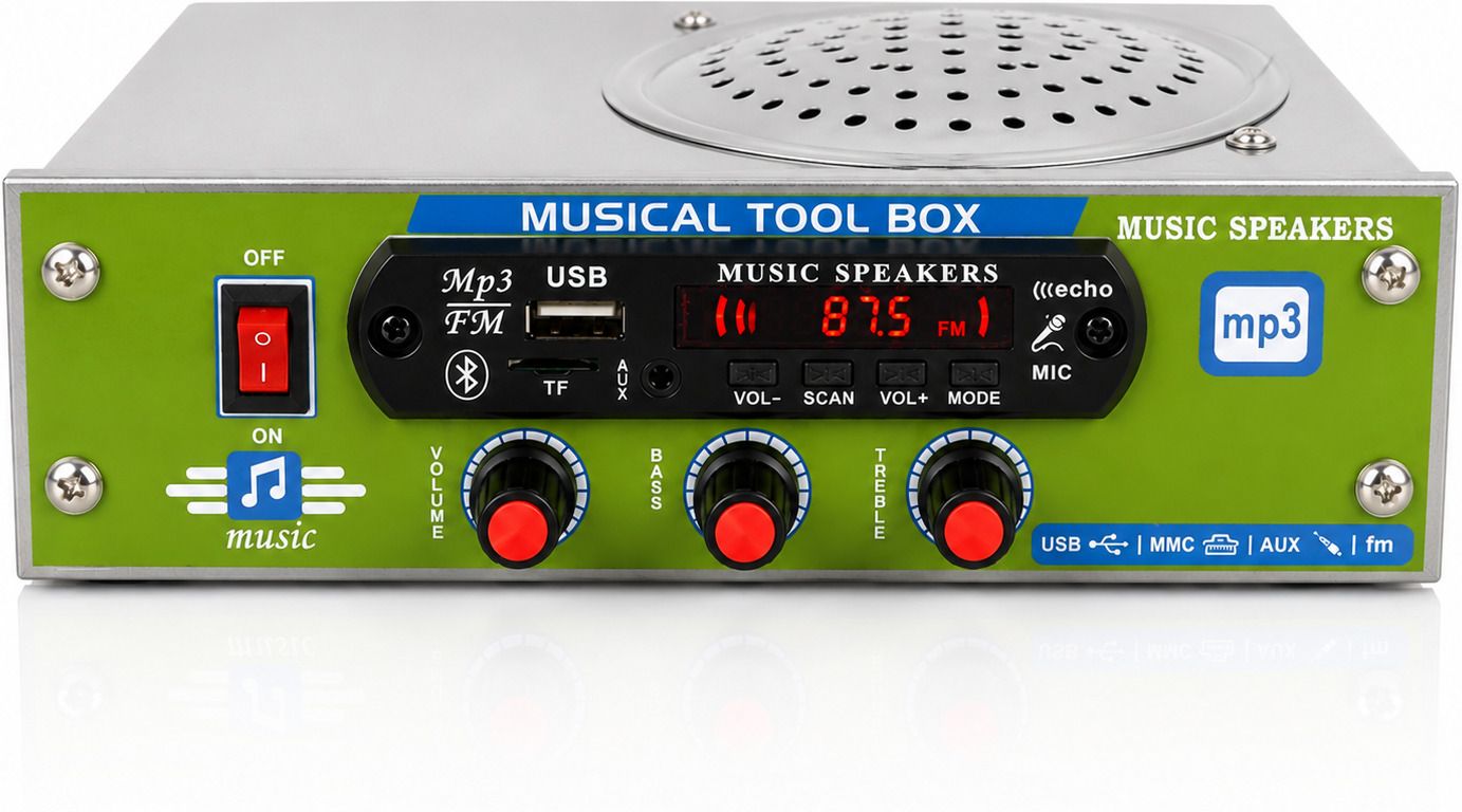 Portable USB/SD Card,FM RADIO,AUX Input, Bluetooth Sound Machine Song Player 80 W AV Power Amplifier-image-32