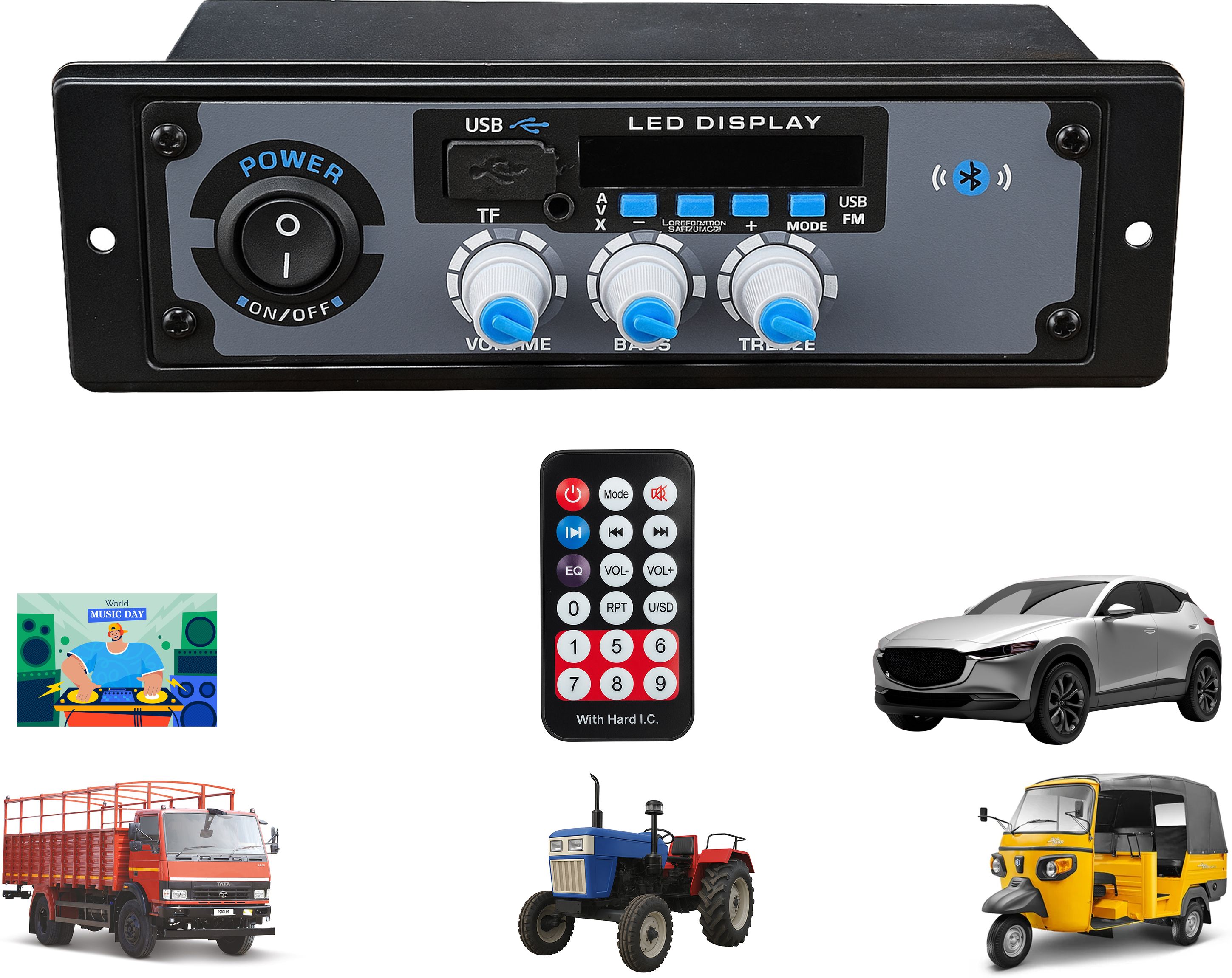 Stereo Audio Amplifier, Input: BT,FM, USB, SD, AUX Support 6-inch Speaker 140 W AV Control Amplifier-image-36