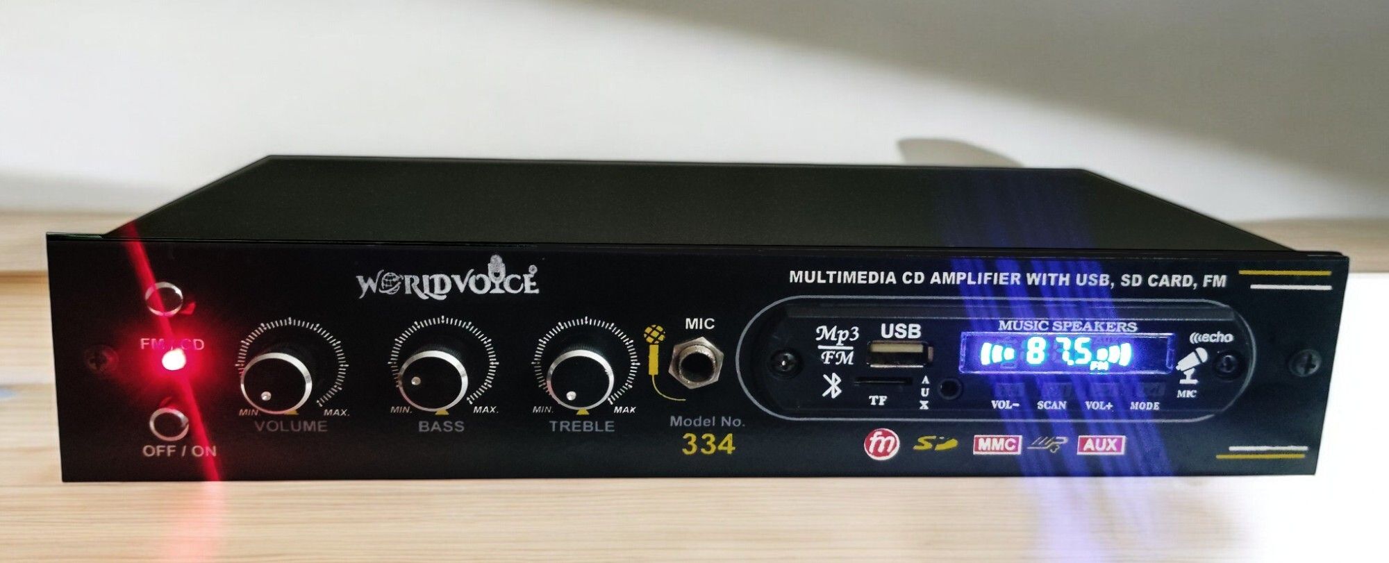 world voice Prime Series Bluetooth Digital SLIK Stereo Amplifier BT/USB/FM/MP3/SD-MMC/AUX 160 W AV Power Amplifier-picture-12