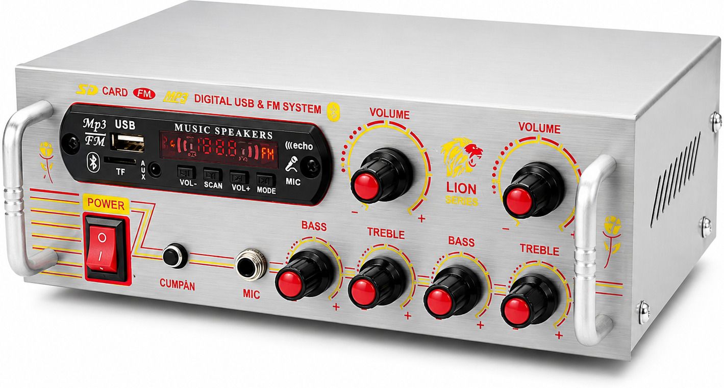 Bluetooth Amplifier for Home DJ Audio USB,AUX,FM,Remote MIC INPUT 5000 W Sound 120 W AV Power Amplifier-image-1