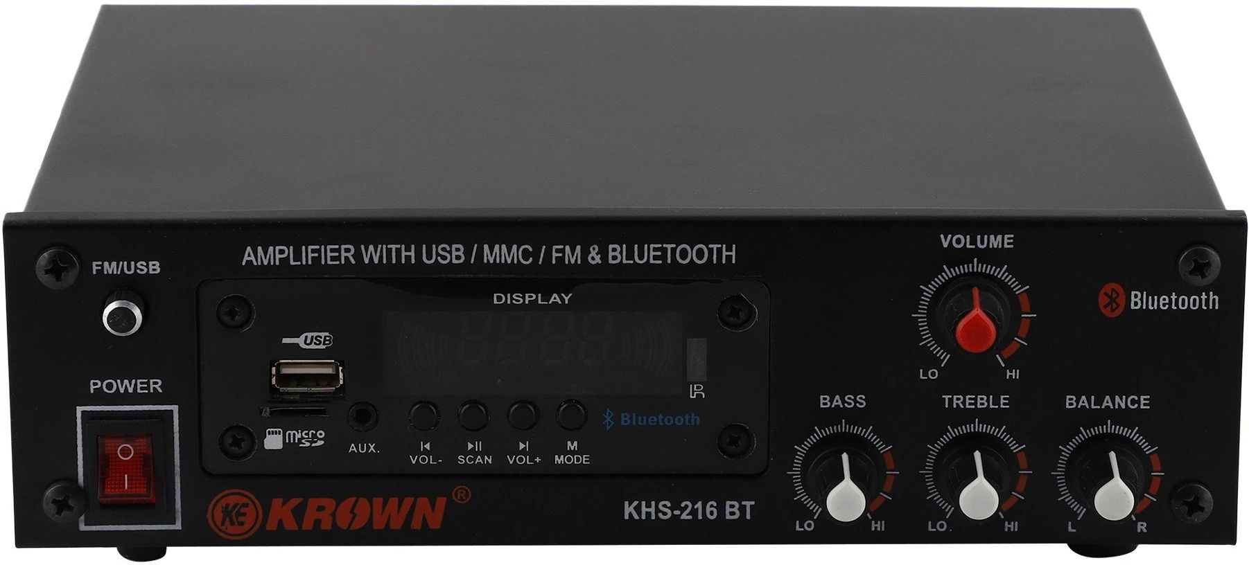 Amplifier-216 with Bluetooth; USB; FM and Mic Input Home Series Stereo 50 W AV Power Amplifier 50 W AV Power Amplifier-image-36