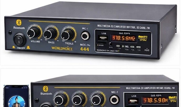 Gold Series 4440 Double IC BT Multimedia Home Amplifier BT/USB/FM/MP3/SD-MMC/AUX 160 W AV Power Amplifier-image-41