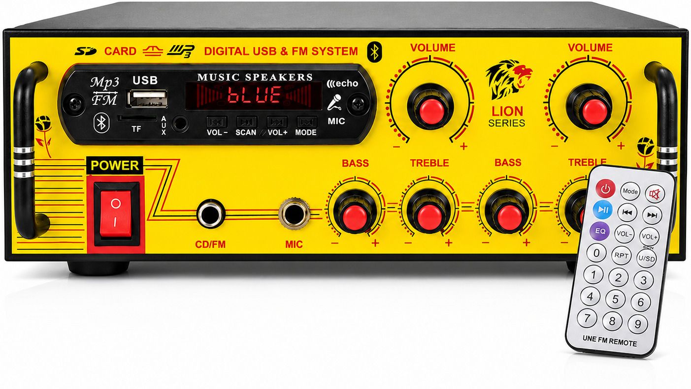 Amplifier 5000 W Bluetooth AUX/MIC Input/USB/SD Card FM dj speaker machine 120 W AV Power Amplifier-image-30