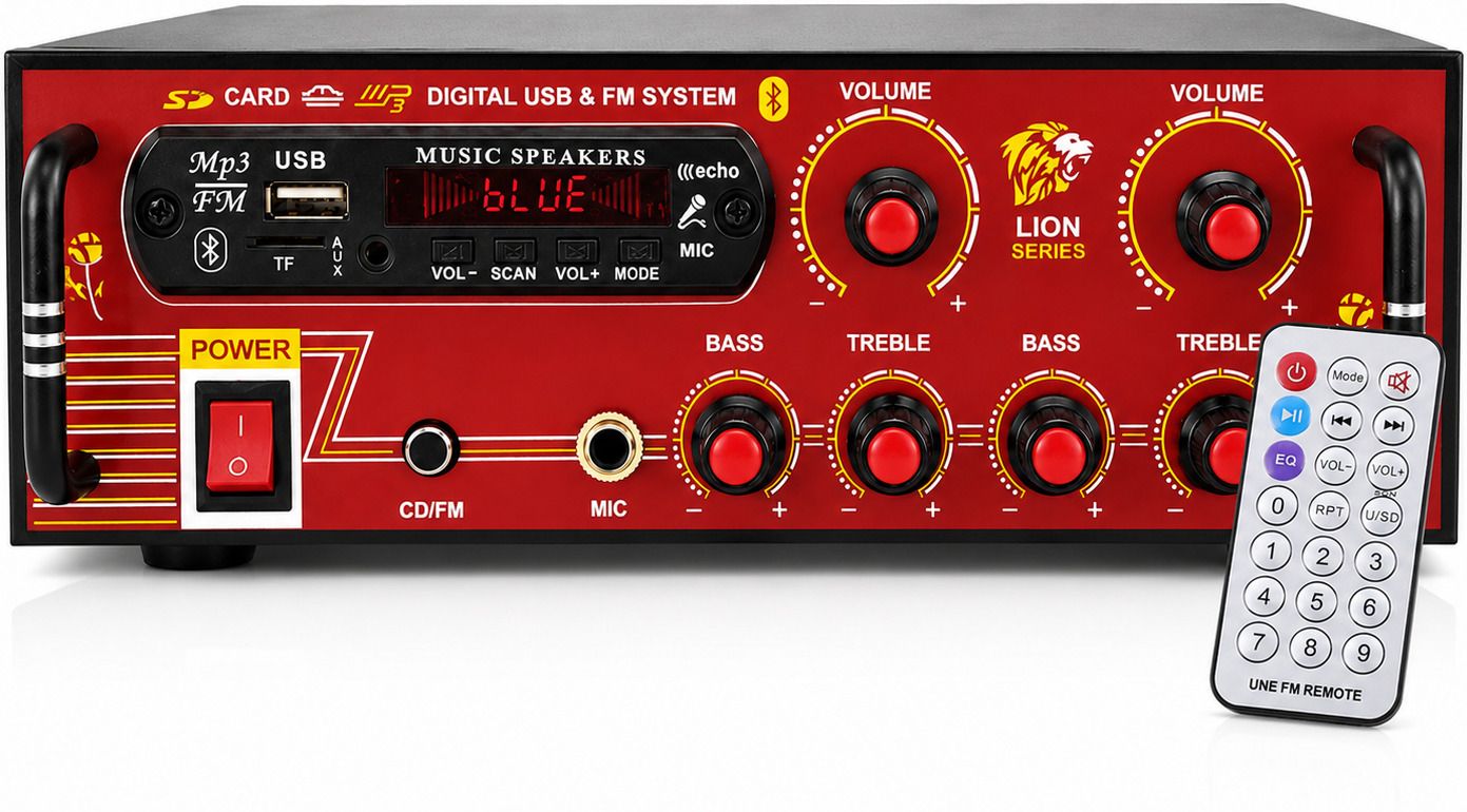 Amplifier 5000 W Blutetooth DJ Machine,USB/SD CARD,AUX/MIC INPUT,4440 DOUBLE IC 120 W AV Power Amplifier-image-25