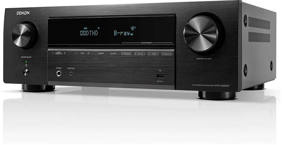 DENONAVR-x580BT 5.2ch 5 HDMI inputs 140w Dolby and DTX HD 8K Av Receiver Black 140 W AV Power Receiver-image-40
