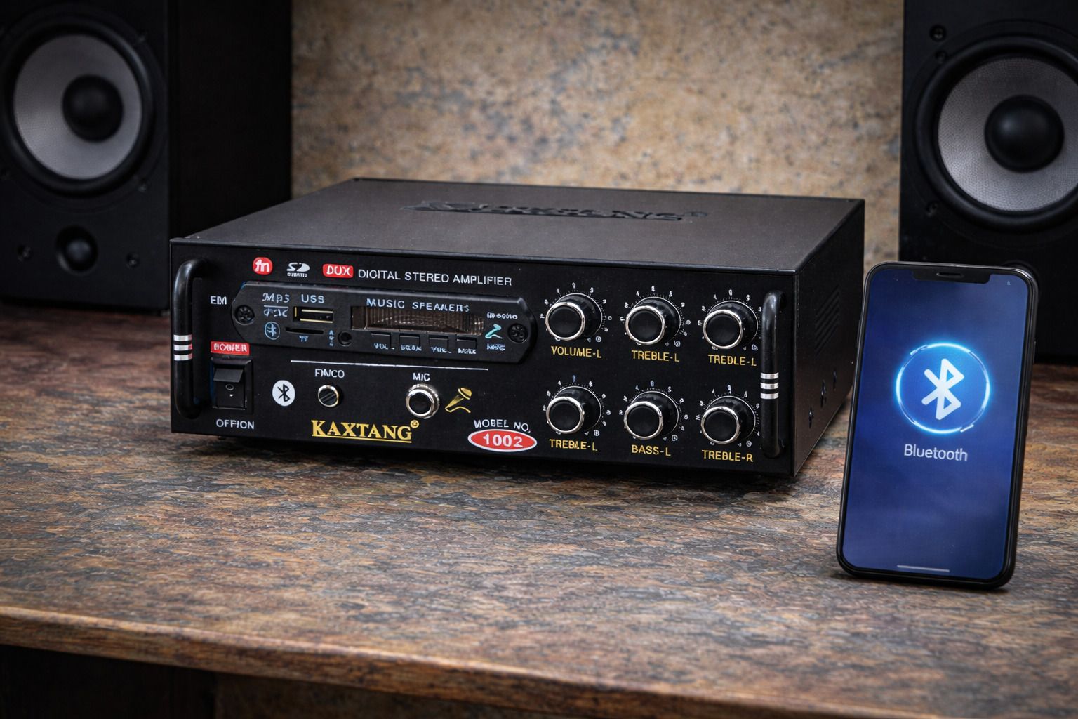 kaxtang DJ pro 1002BT Full Black Digital Stereo With BT/ USB/ SD-Card /FM /AUX 5000 W AV Power Amplifier-picture-20