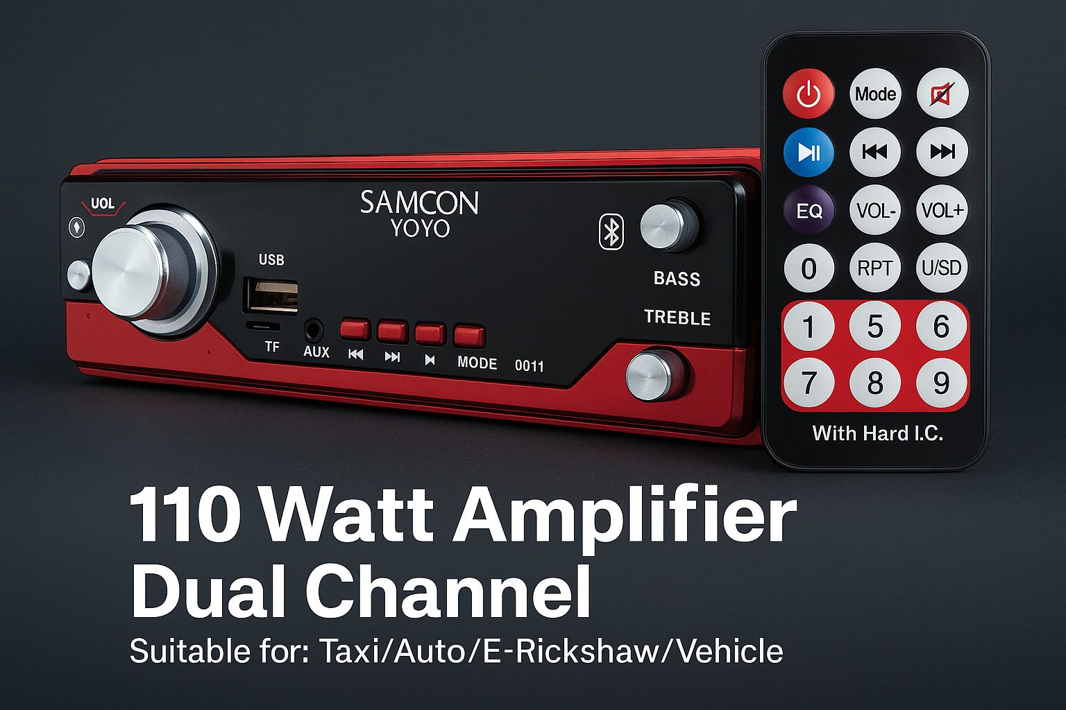 Bluetooth/FM Stereo Amplifier, 4440 IC Based Speaker/Car/Auto-Yoyo 110 W AV Power Amplifier-image-26