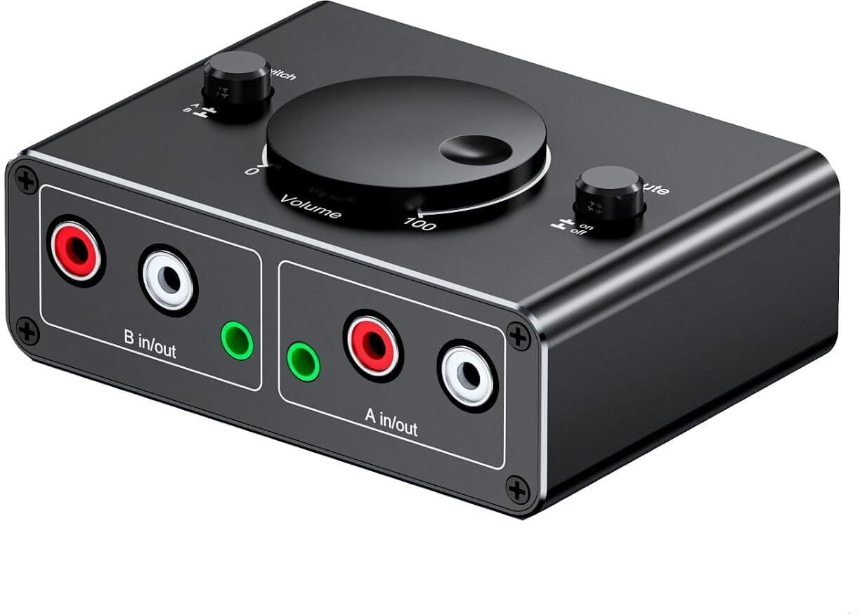 Bi-Directional 3.5mm RCA Stereo Audio Switcher, 2 Input 1 Output TD-1627H 0 W AV Control Amplifier-image-10