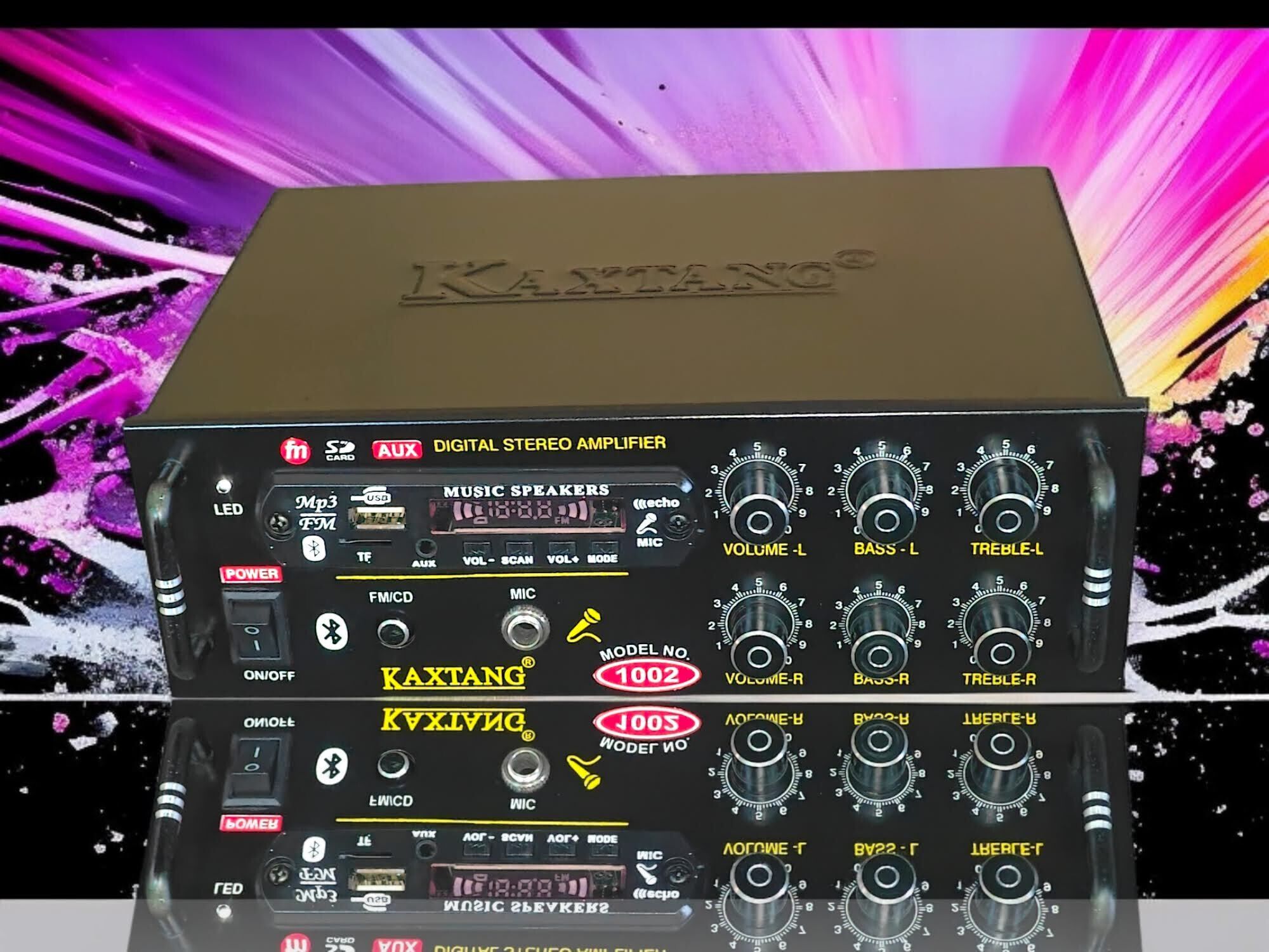DJ remix 1002 clear Full Black Digital Stereo With BT/ USB/ SD-Card /FM /AUX 5000 W AV Power Amplifier-image-24