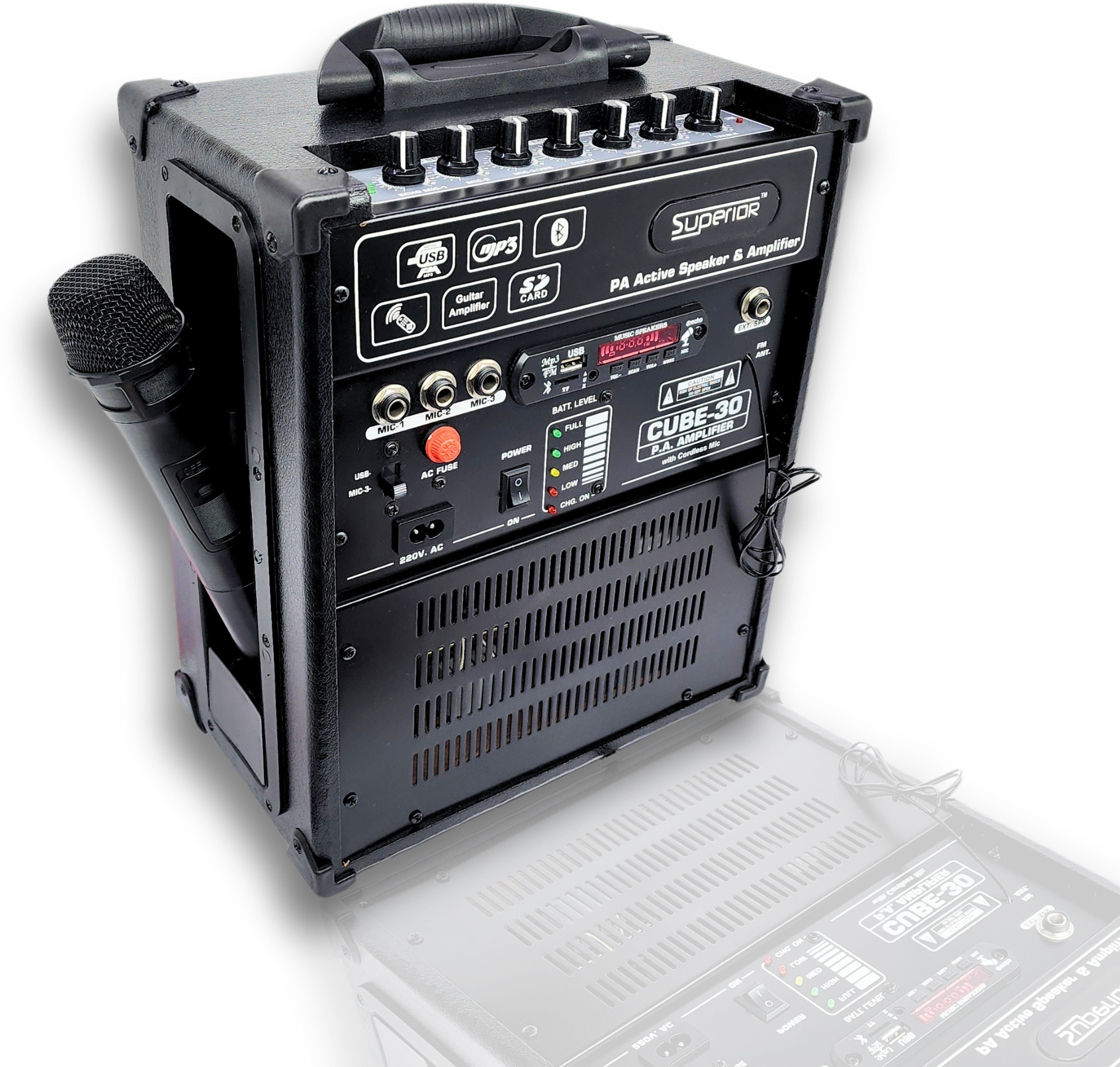 superior ™Pro Series Cube Amplifier|Musical Amplifier|Bluetooth|AUX|UHF Mic| SPN-C30B Indoor, Outdoor PA System-picture-10