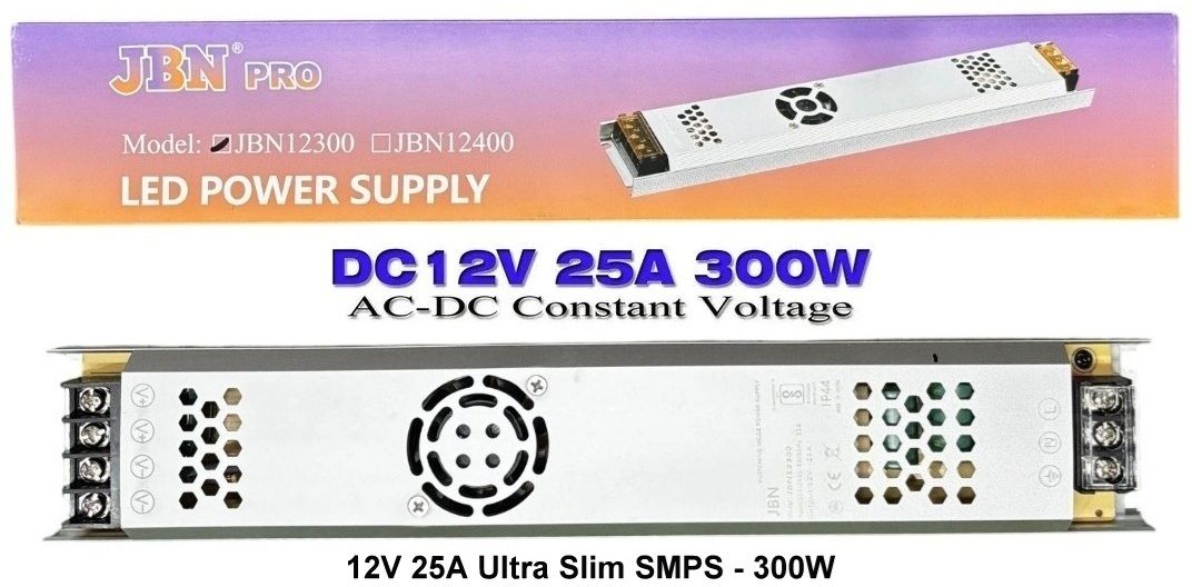 balrama 12V 300W Ultra Slim Metal Body LED Power Supply SMPS 12 Volt 25 Amp DC Adaptor 12 Volt 25 Amp SMPS Metal Power Supply Transformer Adaptor Charger AC to DC 12v-picture-8