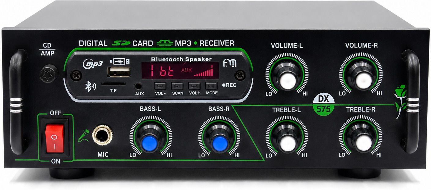Bluetooth 4440 Double IC 5000 W Amplifier DJMachine Sound USB/SDCard,FM 120 W AV Power Amplifier-image-35