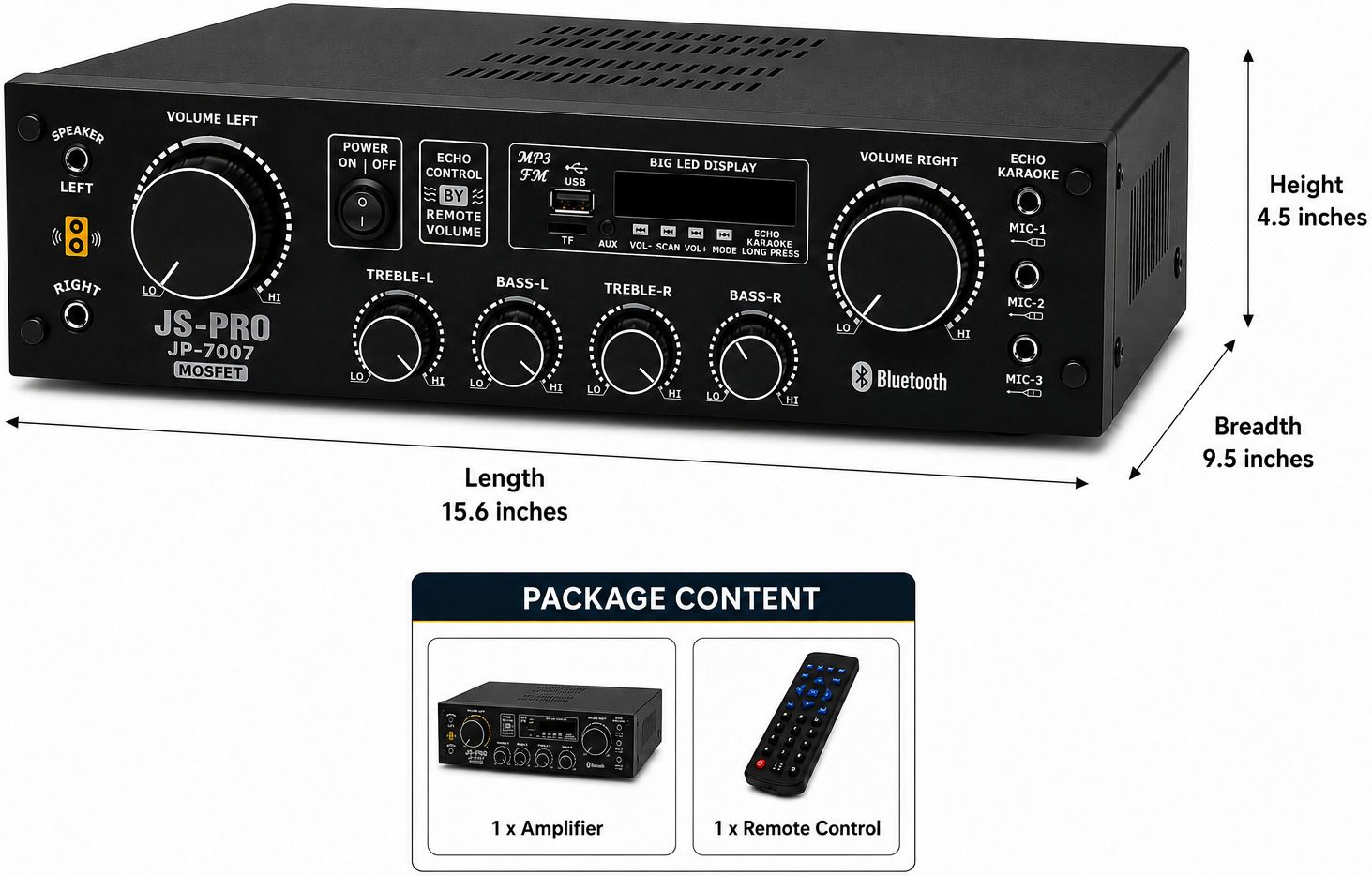 js pro JP 7007 150 W AV Control Amplifier-picture-42