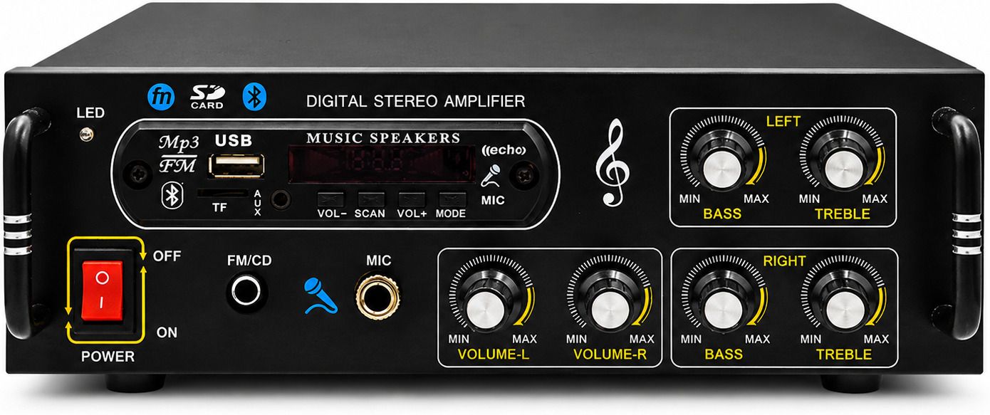 Amplifier Bluetooth 5000 W USB/SDCard FM home theatre DJ Sound machine 120 W AV Power Amplifier-image-26