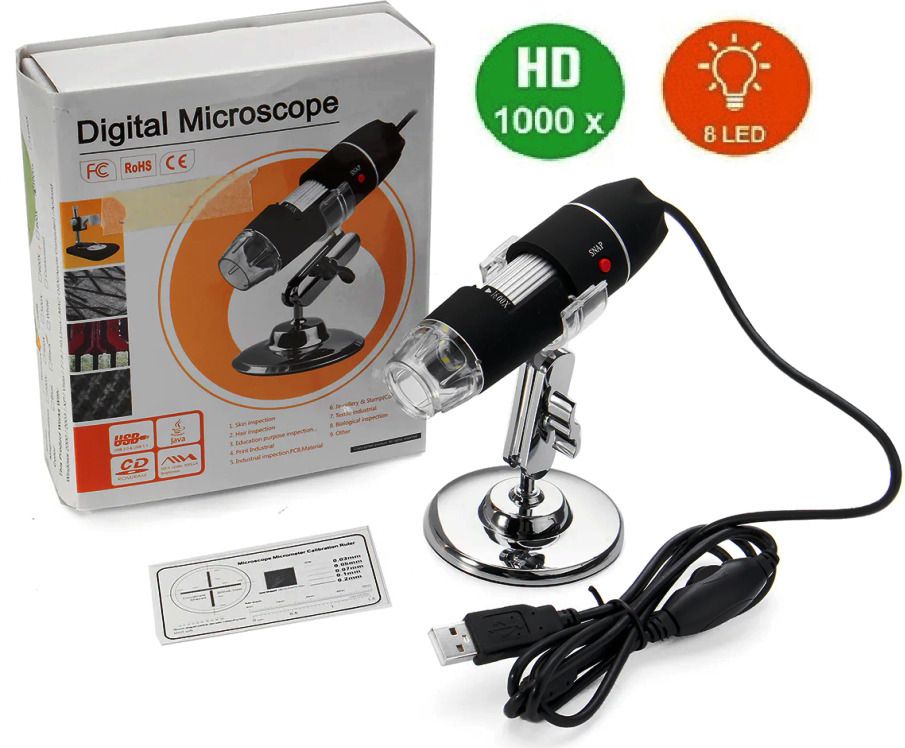 balrama 10X-1000X USB Magnifier Microscope Portable Digital USB Microscope Camera Zoom Analytical Scale-picture-14