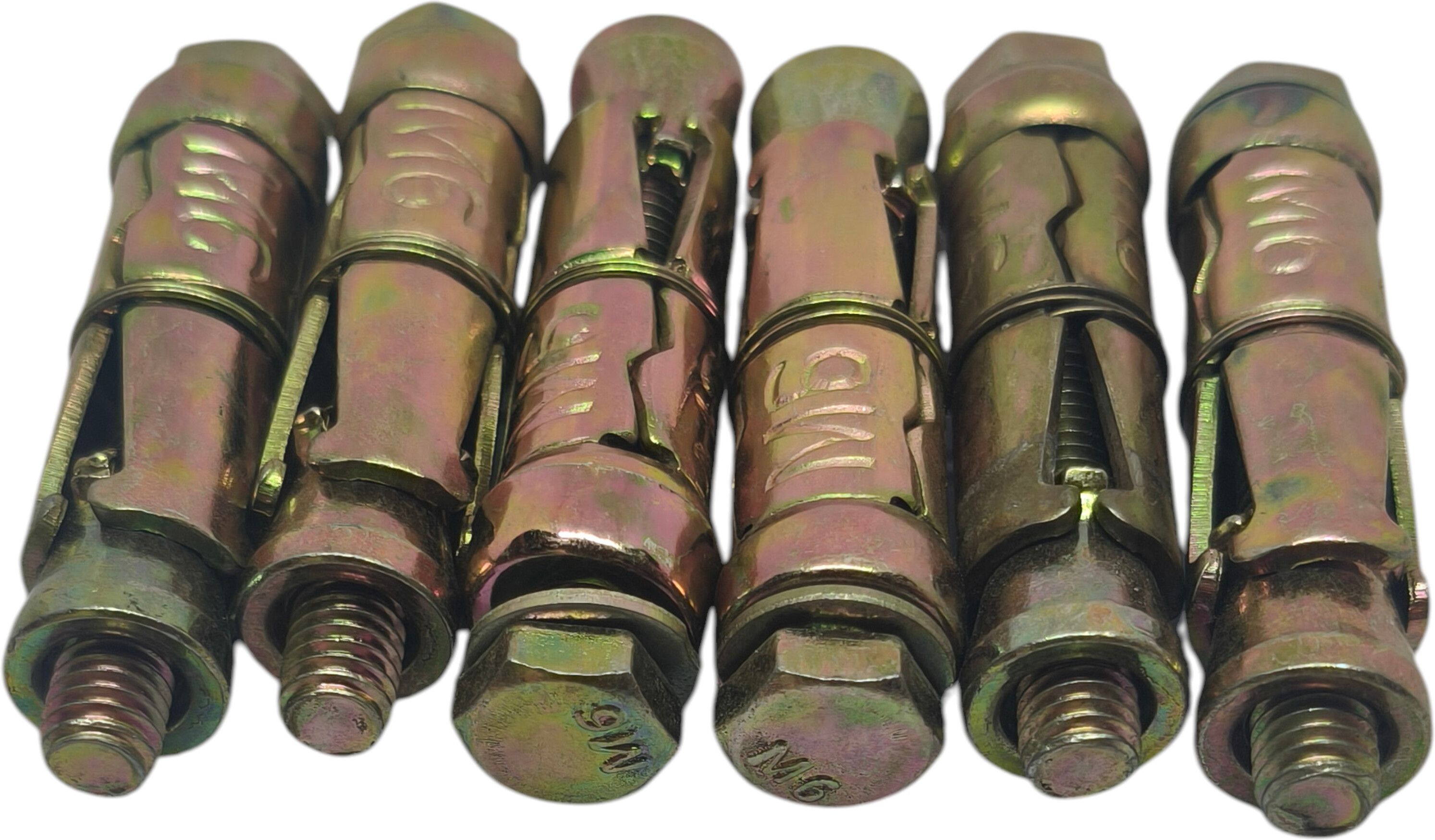 thiruthani agencies 6mm Expansion Anchor Fasteners Rawl Bolt pack of 6 pcs Hex Nut Sleeve Anchor-picture-45