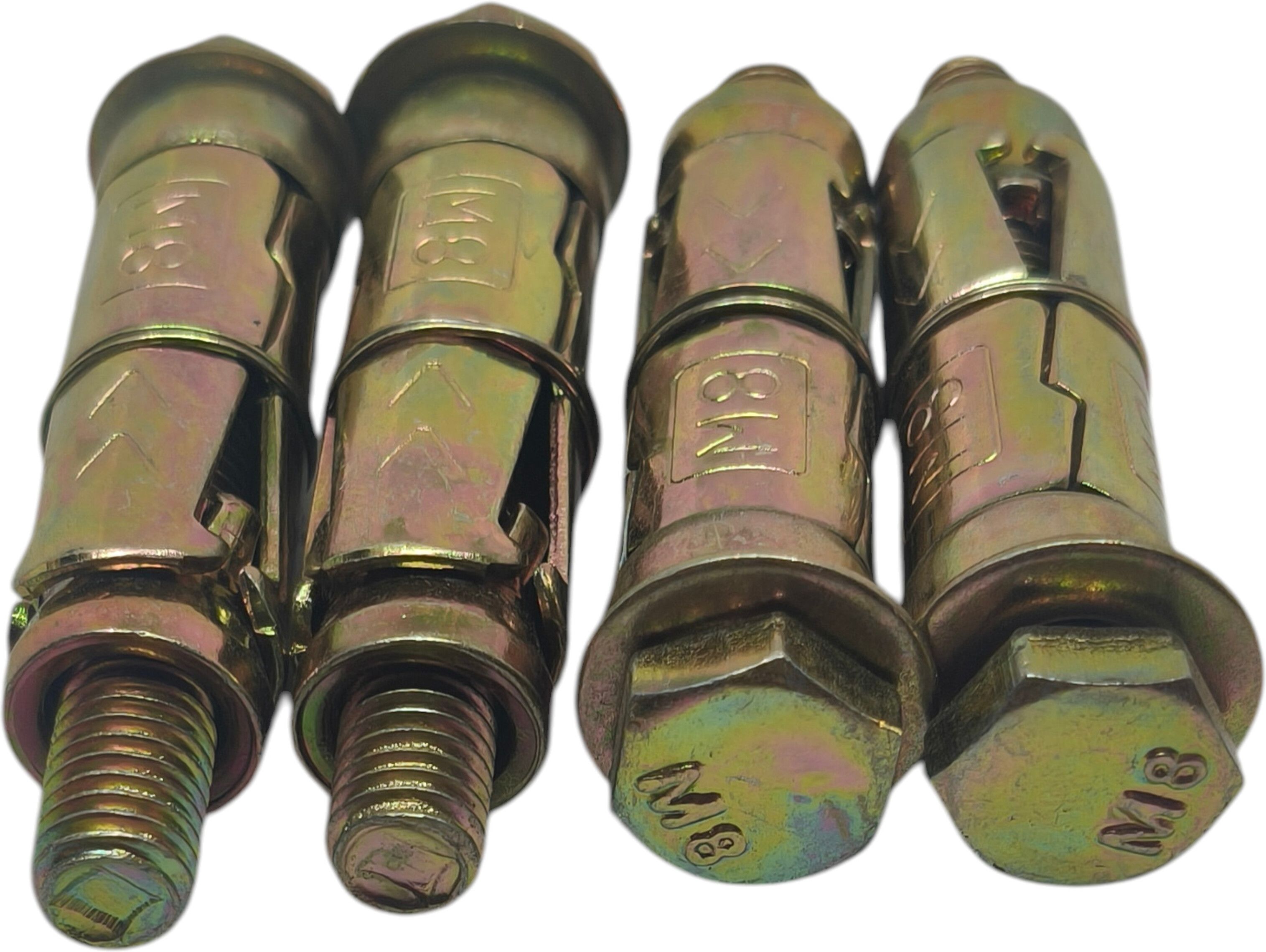 thiruthani agencies 8mm Expansion Anchor Fasteners Rawl Bolt pack of 4 pcs Hex Nut Sleeve Anchor-picture-36