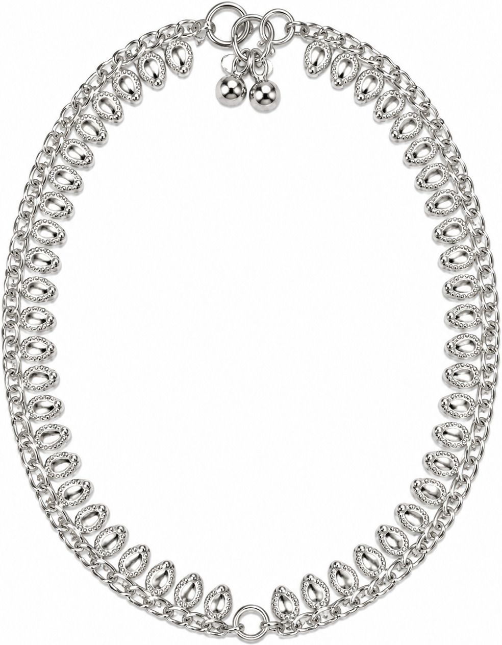 gift kaunsa de Anklets for Girls and Women Thick Chain White Silver Metal Silver Anklet-picture-45