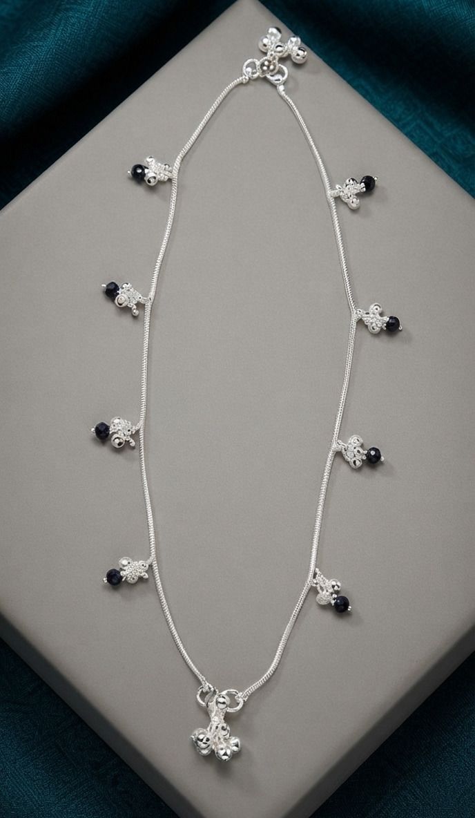 Ns-07 Payal Metal, Silver Anklet-image-33