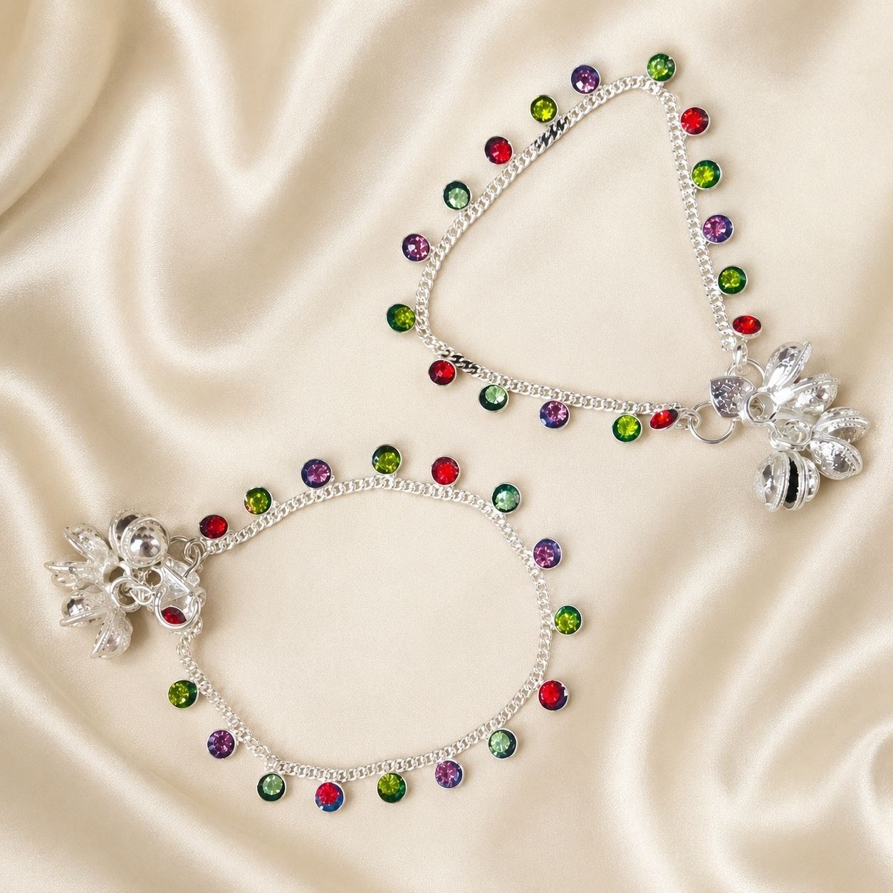 yuvaan crystal anklet for baby girl....o to 4 years Sterling Silver Anklet-picture-36