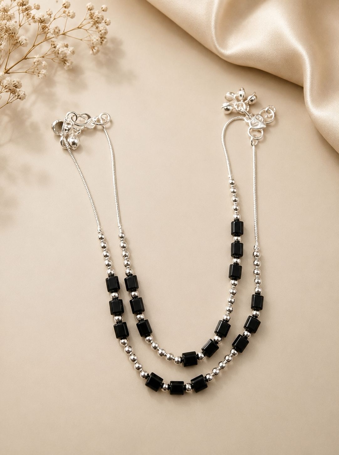 aanyacrystal anklet for women fancy girls & women.....one pair Sterling Silver Anklet-picture-32