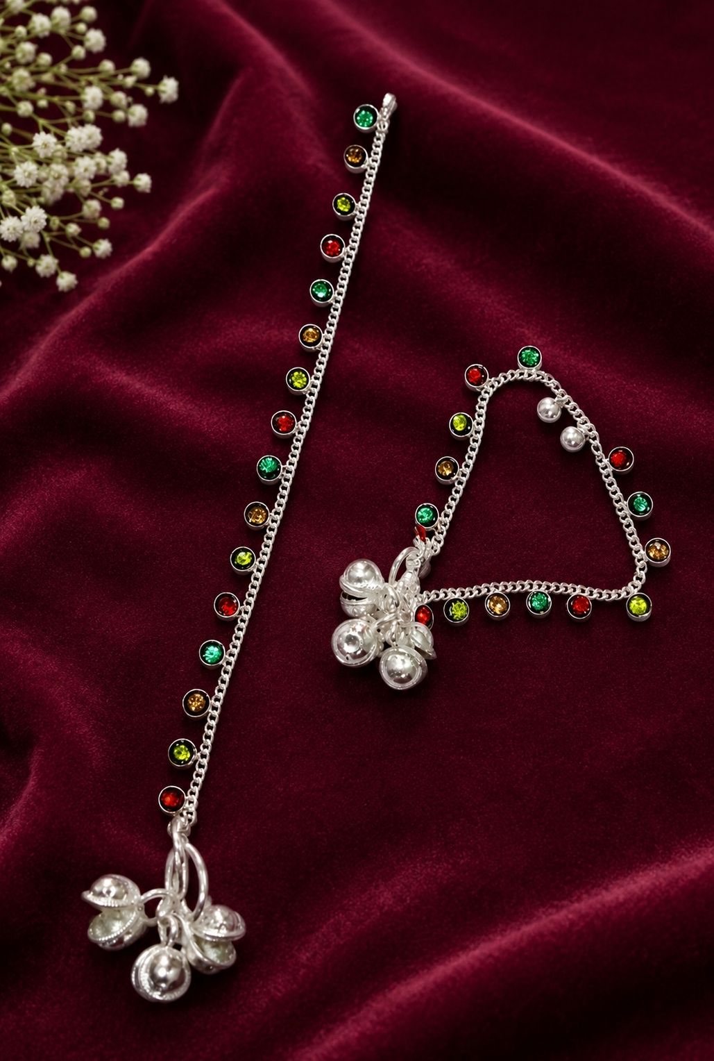 yuvaan crystal kids anklet....0 to 5 years Sterling Silver Anklet-picture-25