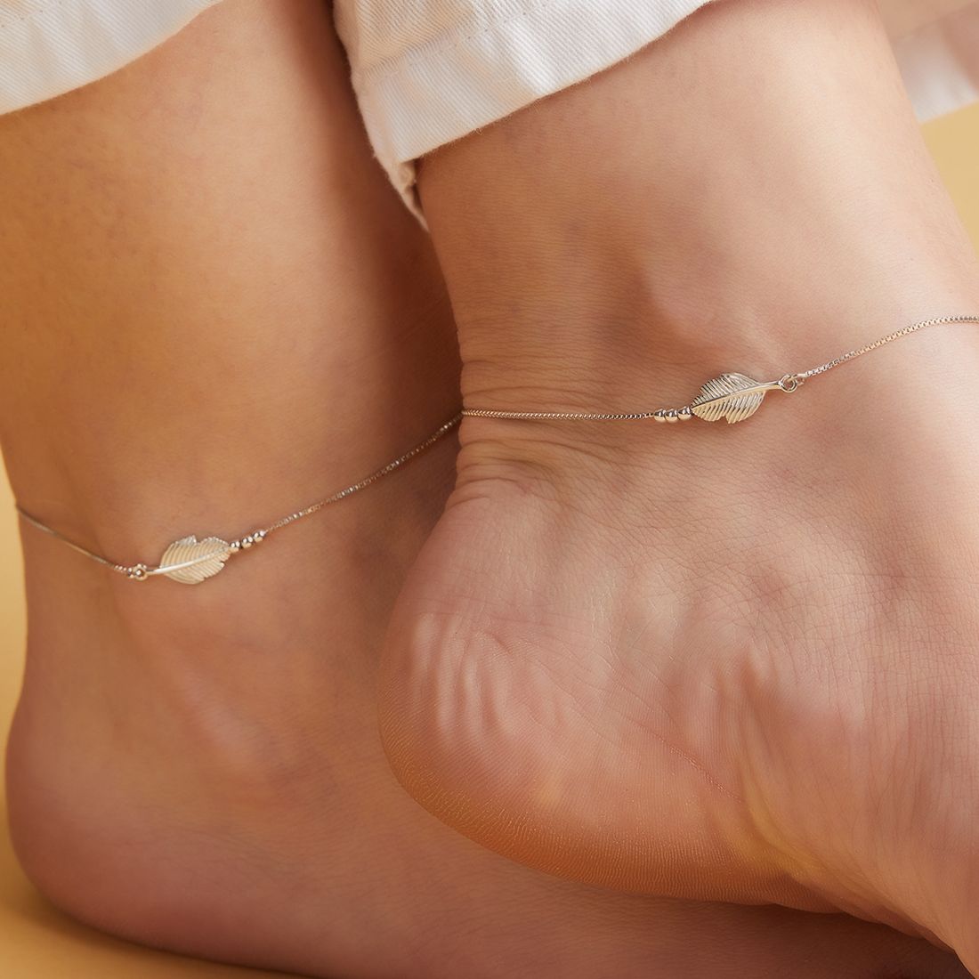zavya Leaf 925 Sterling Silver Anklet | With Certificate of Authenticity Sterling Silver Anklet-picture-22
