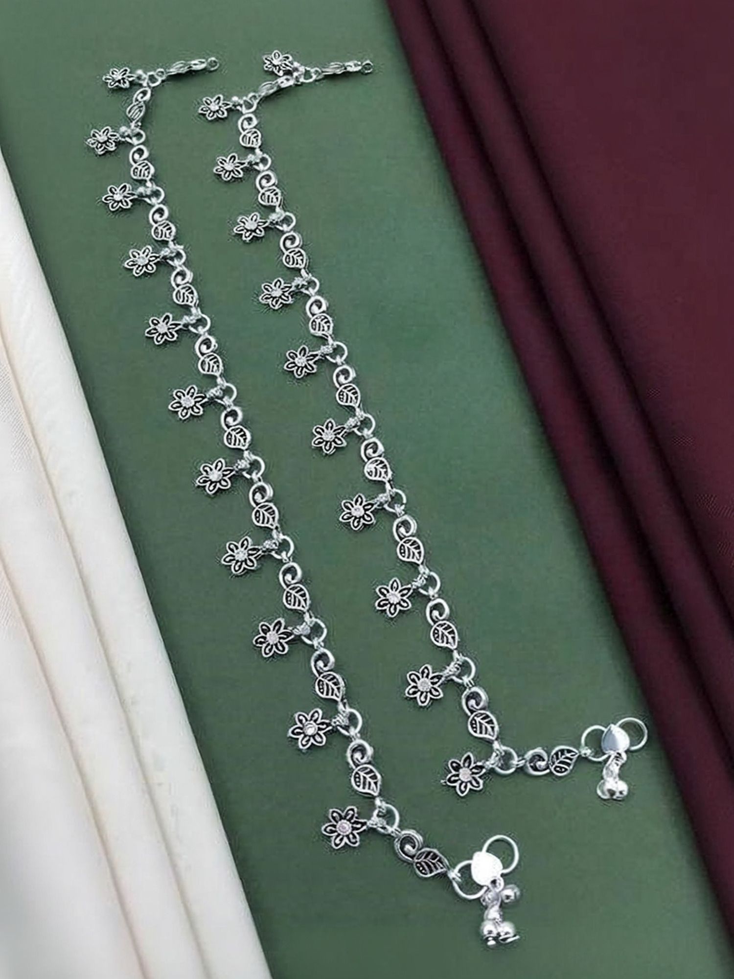 payal silver jewellery for women design fashion padasaram Alloy Anklet