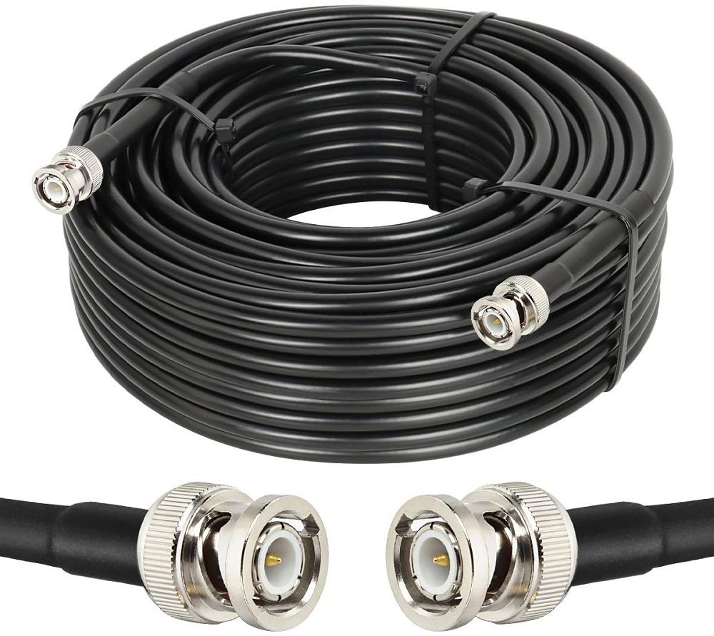 Netboon RG 58 Cable with BNC Male to BNC Male Connector for Audio and Video Devices Antenna Amplifier