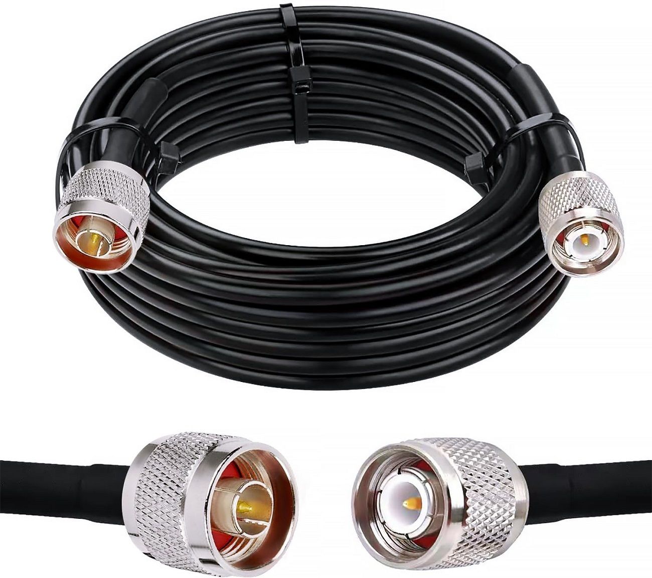 Netboon 50 Ohm HLF 400 RF Coaxial Cable With N Male to TNC Male Connector 10 Meters For Antenna Amplifier-image-30