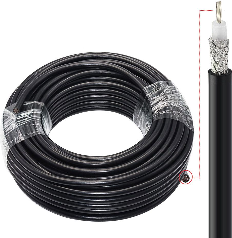 Netboon RG 58 Low Loss Flexible Jumper Coaxial Cable for Dummy Load Antenna Amplifier