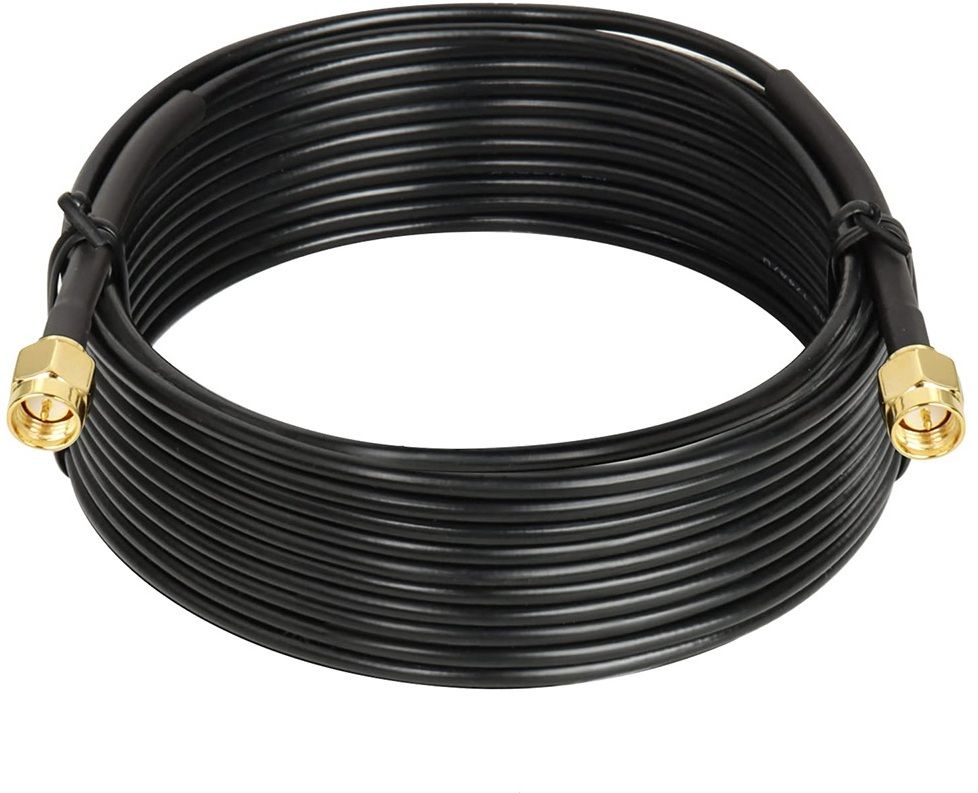 Netboon Low Loss RG 58 Coax Jumper Cable with SMA Male to SMA Male Antenna Amplifier