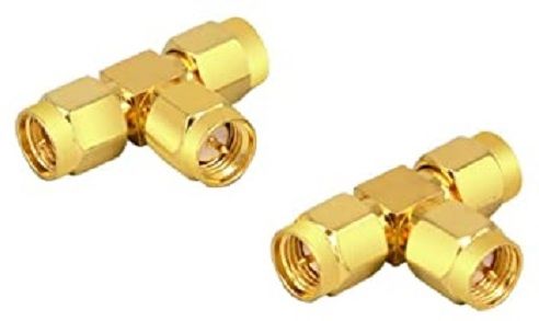 Netboon SMA male to Dual Male T type Adapter for Antenna Amplifier