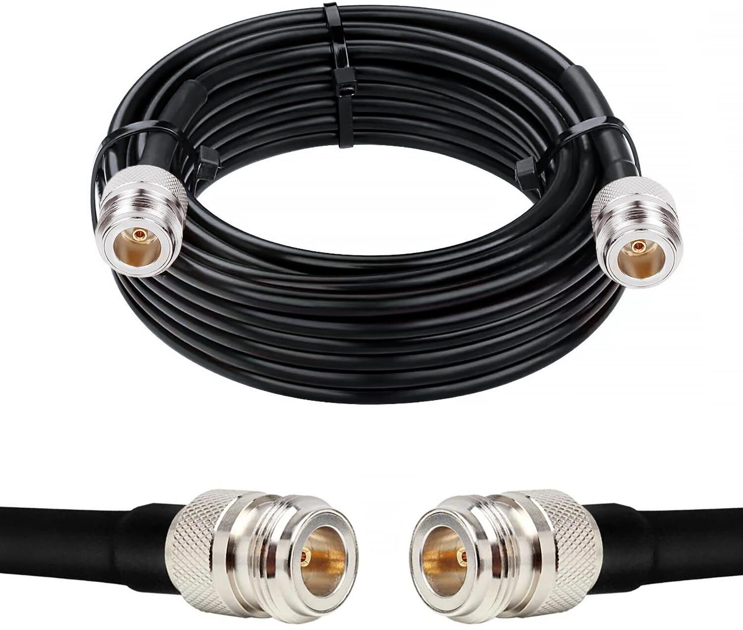 Netboon 5 Meter HLF400 RF Coaxial Cable Assembly With N Female to N Female Connector For Antenna Amplifier