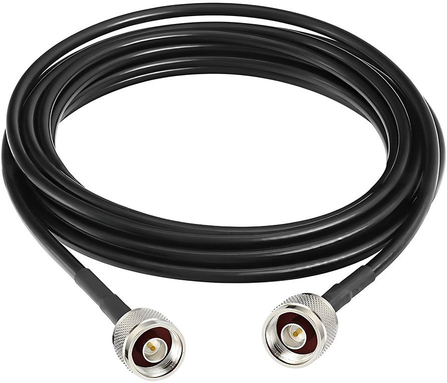 Netboon N Male to N Male Connector with Flexible RG 58 Coaxial Cable for WI-FI Devices Antenna Amplifier