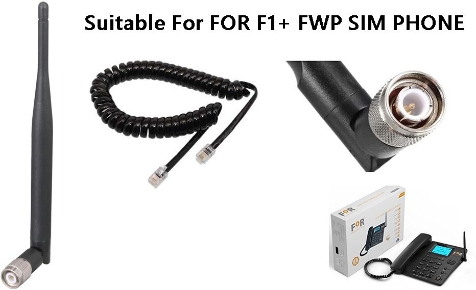 Netboon Antenna for FOR F1+ FWP DUAL Sim Based Phone Black (Antenna& Spring Cord Only) Antenna Amplifier